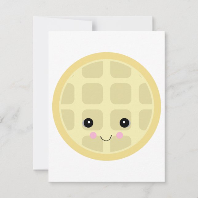 Carte gaufre mignonne kawaii (Devant)