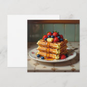 Carte gaufres aux fraises et bleuets (Devant / Derrière)