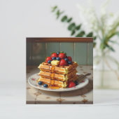 Carte gaufres aux fraises et bleuets (Debout devant)