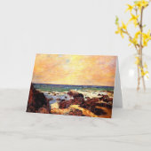 Carte Gauguin - Roches et mer, 1886, peinture, (Fleur jaune)