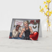 Carte Gay "Dernier Noël" Funny Christmas Card! (Fleur jaune)