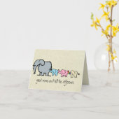 Carte gay elephant mothers day card (Fleur jaune)
