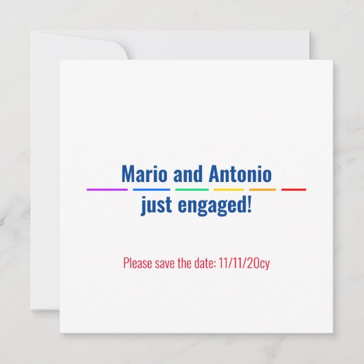 Carte Gay engagé (Devant)