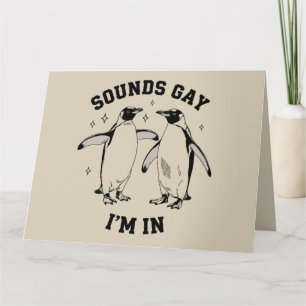 Carte Gay Penguin Sons Gay Je Suis Dans Vintage Queer Lg
