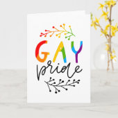 Carte Gay pride (Fleur jaune)