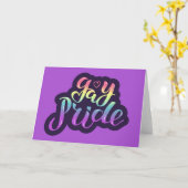 Carte Gay pride (Fleur jaune)