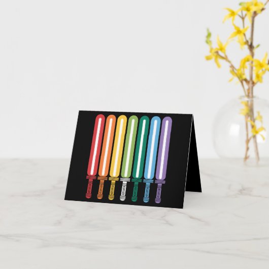 Carte GAY PRIDE du drapeau LGBT (Fleur jaune)