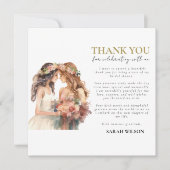 Carte Gay pride Elegant Blush Mariage Merci (Devant)