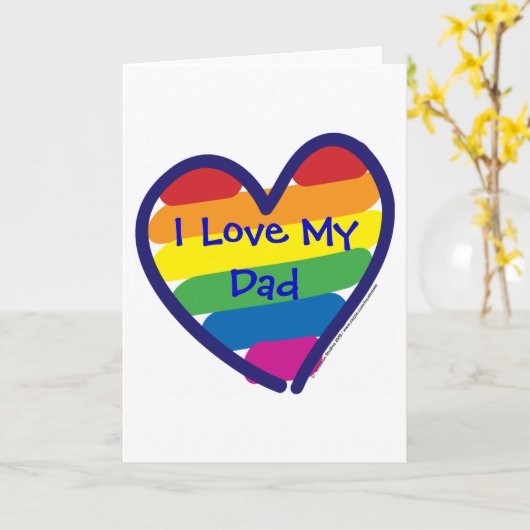 Carte Gay pride fête des pères (Fleur jaune)