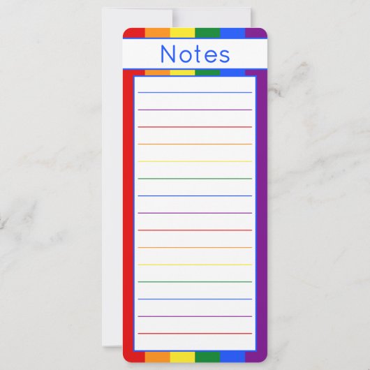 Carte Gay pride Intersection Rainbow Flag Notes Signet (Dos)