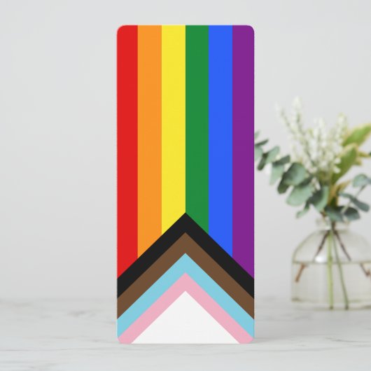 Carte Gay pride Intersection Rainbow Flag Notes Signet (Debout devant)