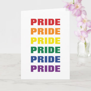 Carte GAY PRIDE LGBTQ - Texte extensible personnalisable