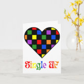 Carte Gay Pride Rainbow Single Af Valentines Day Sarcas (Fleur jaune)