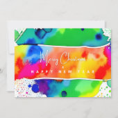 Carte Gay Rainbow Christmas Holiday (Devant)
