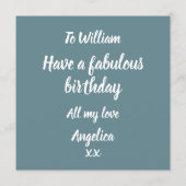 Carte Gay Tastic Birthday (Dos)