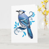 Carte Geai bleu (Fleur jaune)