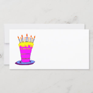 Carte Géant gâteau d'anniversaire rose