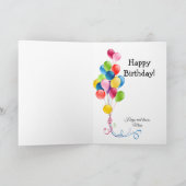 Carte Gecko Lézard Anniversaire Felté Brodé (Intérieur)