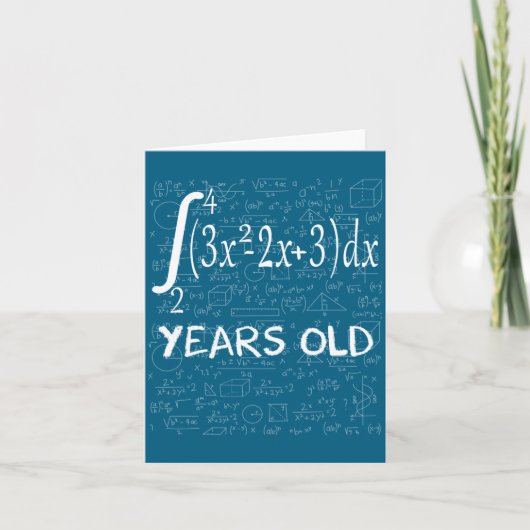 Carte Géek de maths drôle 50 ans 50e anniversaire Integr (Devant)
