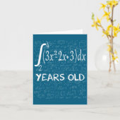 Carte Géek de maths drôle 50 ans 50e anniversaire Integr (Fleur jaune)