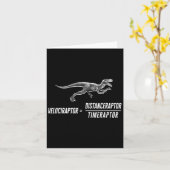 Carte Géek maths dinosaure Vélociraptor Équation V2  (Fleur jaune)