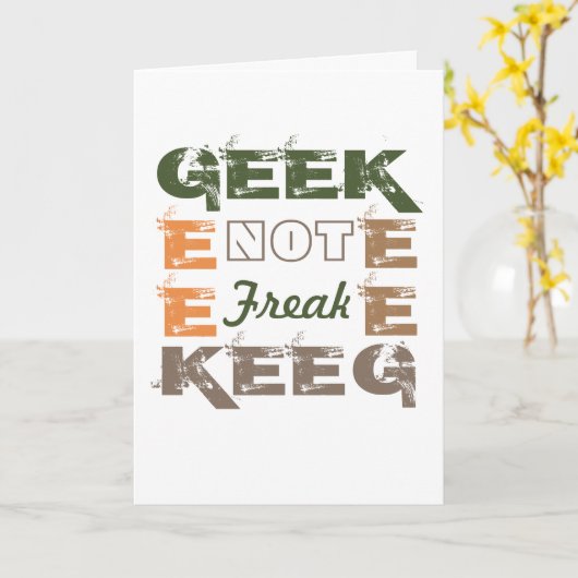 Carte Geek pas Freak (Fleur jaune)