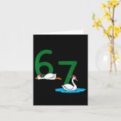 Carte Geese A Laying Swans A Swimming 67 Six Geese Seven (Fleur jaune)