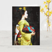 Carte Geisha (Fleur jaune)