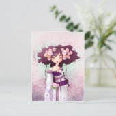 Carte geisha dahlia (Debout devant)