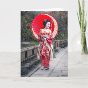 Carte Geisha japonais à Kyoto