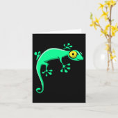 Carte Gekko Lizard Costume d'Halloween drôle Halloween (Fleur jaune)