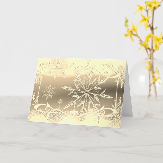 Carte Gel de flocon d'or (Fleur jaune)