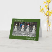 Carte Gel Mon Jingle Cloches Des Gens De Neige Vacances (Fleur jaune)