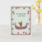 Carte Gel Well pour Yorkshire Terrier Femme (Fleur jaune)