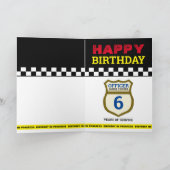 Carte Gèle ! Anniversaire du policier (Intérieur)