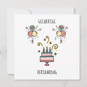 Carte Gelukkige Verjaardag   de Birthday contents