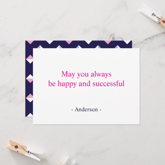 Carte Gem coloré Motif transparent (Devant/Arrière en situation)