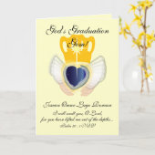 Carte Gem de la graduation de Dieu !-Personnaliser (Fleur jaune)