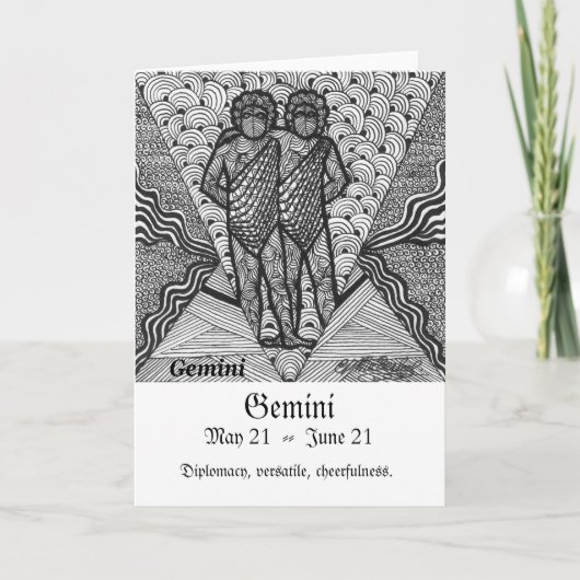 Carte Gémeaux (signe de zodiaque) (Devant)