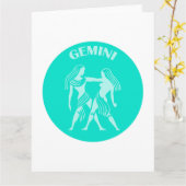 Carte Gémeaux, signe zodiaque, Horoscope, Astrologie (Fleur jaune)