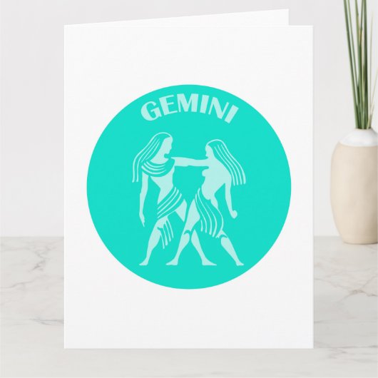 Carte Gémeaux, signe zodiaque, Horoscope, Astrologie (Devant)