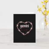 Carte Gemini Constellation gothique Edgy Anniversaire (Fleur jaune)