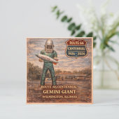 Carte Gemini Giant Route 66 Note de Voyage (Debout devant)