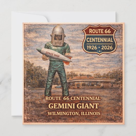 Carte Gemini Giant Route 66 Note de Voyage (Devant)