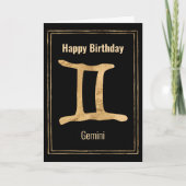 Carte Gemini or zodiac astrologie Joyeux anniversaire (Devant)