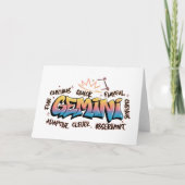 Carte Gemini Zodiac Graffiti (Devant)