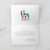 Carte Gemstone Crystal Reindeer Joyeux Noël (Intérieur)