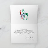 Carte Gemstone Crystal Reindeer Joyeux Noël (Intérieur)