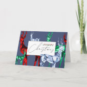 Carte Gemstone Crystal Reindeer Joyeux Noël (Devant)