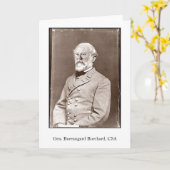 Carte Gen. Bureaugard Burchard, CSA (Fleur jaune)